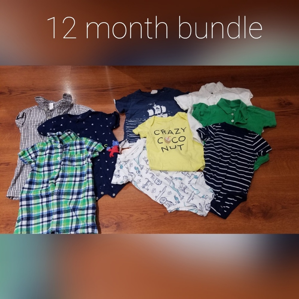 12 month short sleeve and play suit bundle